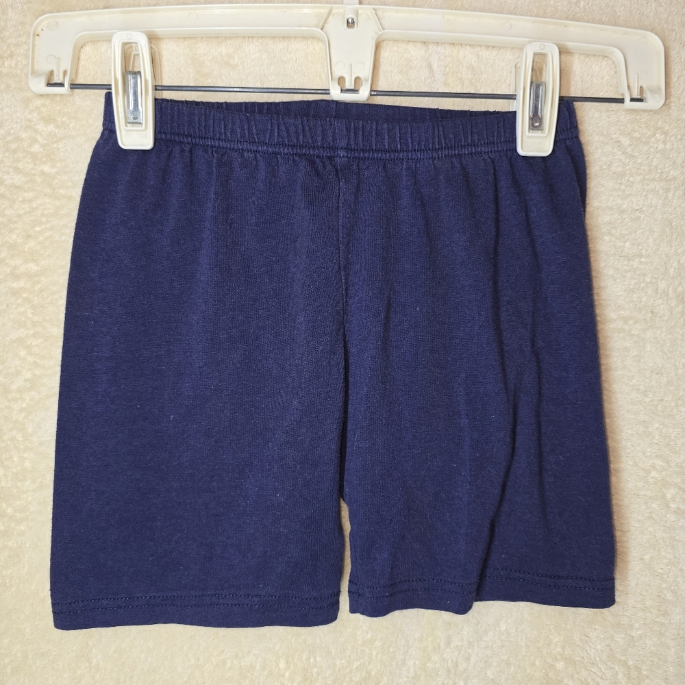 Girl's Navy Blue Elastic Waist Shorts StrawBerry Pull On Size 5